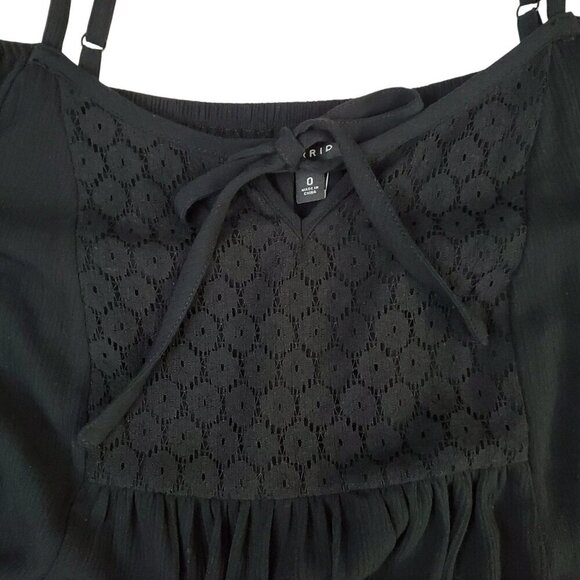 Torrid NWT Mini Gauze Cold Shoulder Trapeze Dress Black  Size L (0) - Picture 9 of 16